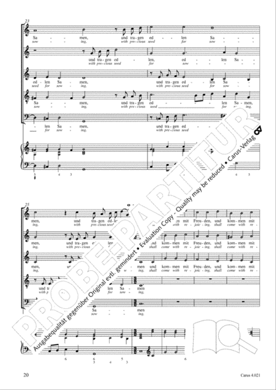 Schein: Israelsbrunnlein. Fontana d'Israel. Complete edition Choir scores gallery preview page 27