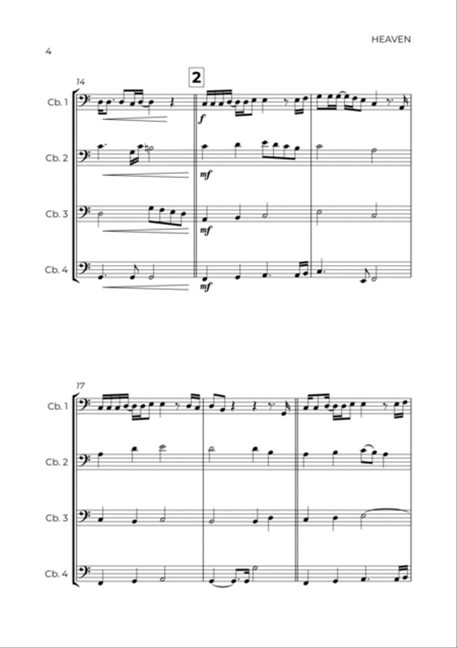 Heaven String Quartet scores gallery preview page 4