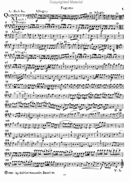 Woodwind Quintet in A Major Op. 91 No. 5