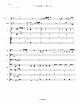 The Goodness of the Lord (Orchestration - Score and Parts)