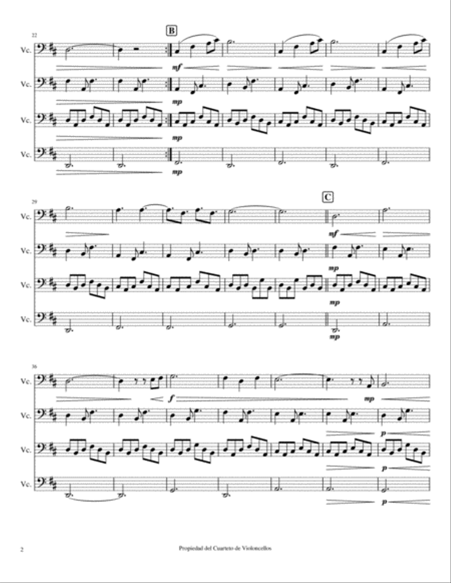 Can't Help Falling In Love Cello Solo scores gallery preview page 2