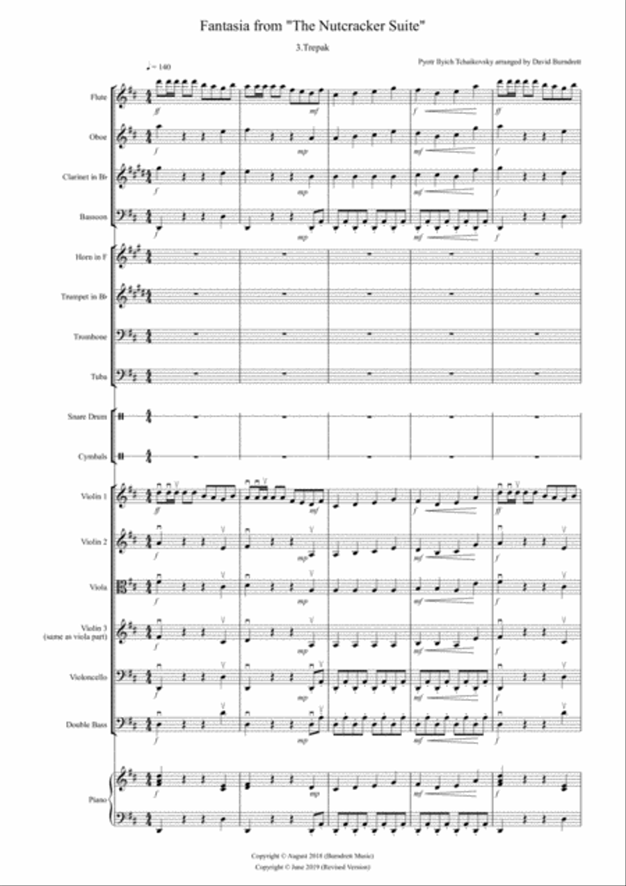 Trepak (Fantasia from Nutcracker) for School Orchestra Full Orchestra scores gallery preview page 1