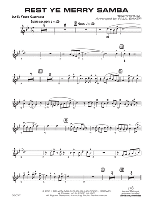 Rest Ye Merry Samba: B-flat Tenor Saxophone