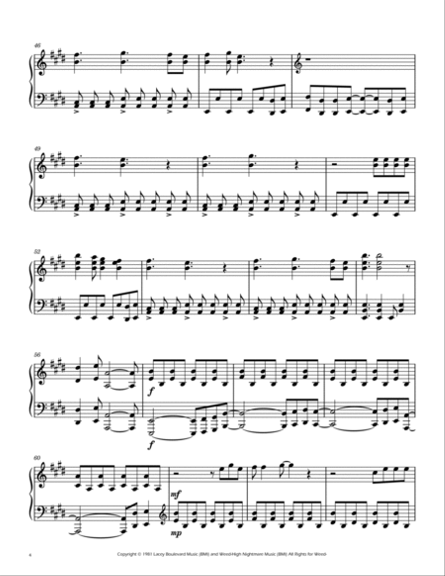 Don't Stop Believin' Piano Solo scores gallery preview page 4