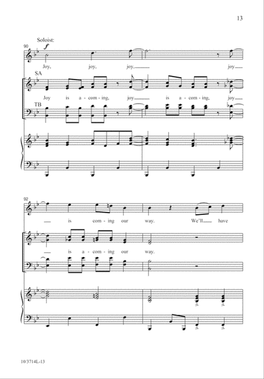 Glory Is A-Coming Our Way 4-Part scores gallery preview page 13