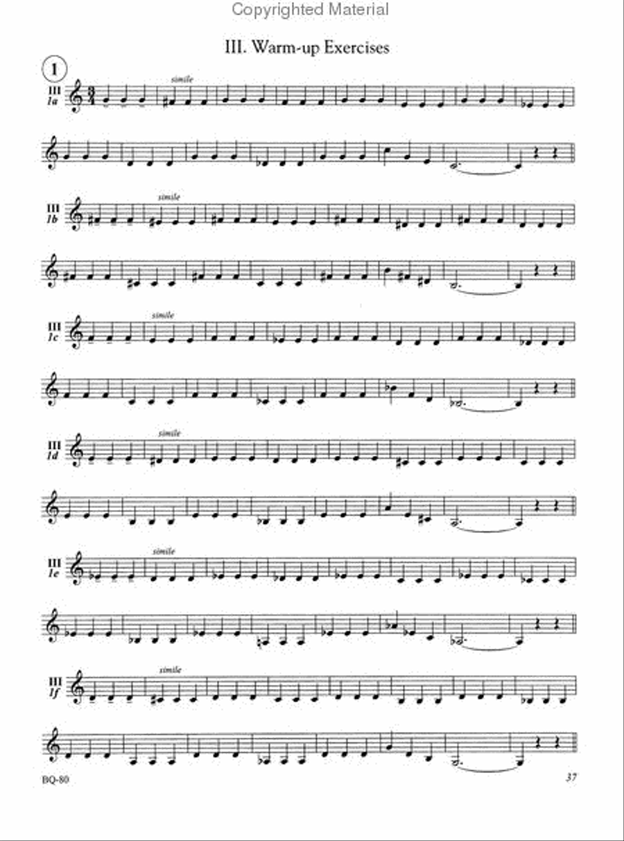 Method For Trumpet - Book 1 (Warm-Up Exercises And Etudes) B-Flat Trumpet scores gallery preview page 4