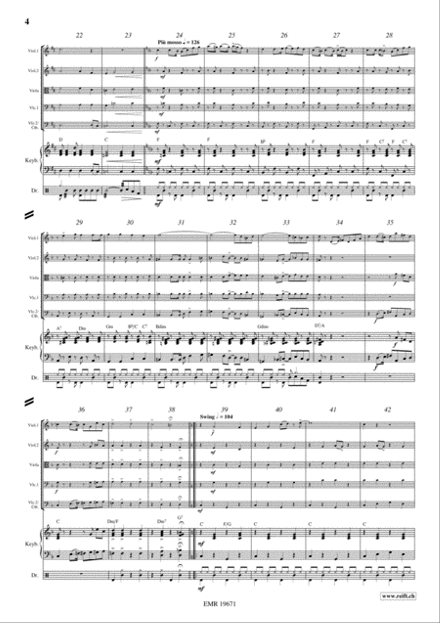 Battle Hymn Of The Republic String Quintet scores gallery preview page 4