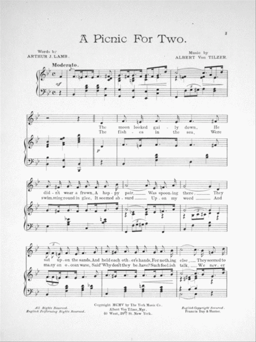 A Picnic for Two Voice scores gallery preview page 2