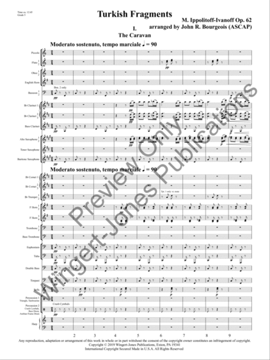 Turkish Fragments Concert Band scores gallery preview page 4