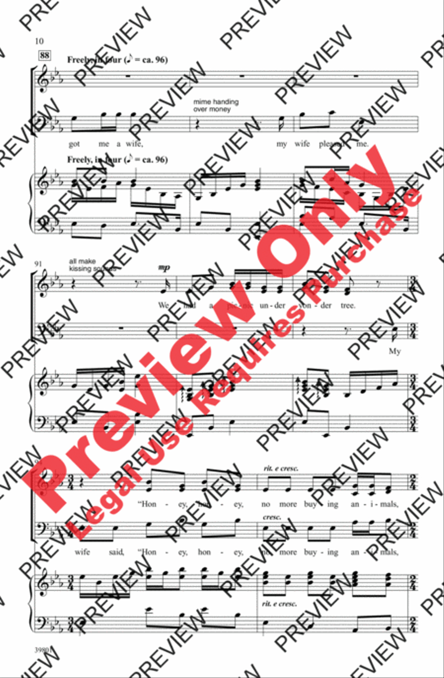 I Bought Me a Cat 3-Part scores gallery preview page 10