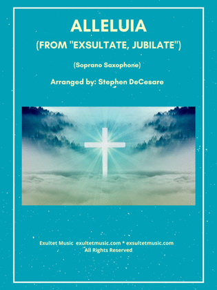 Book cover for Alleluia (from "Exsultate, Jubilate") (Soprano Saxophone and Piano)