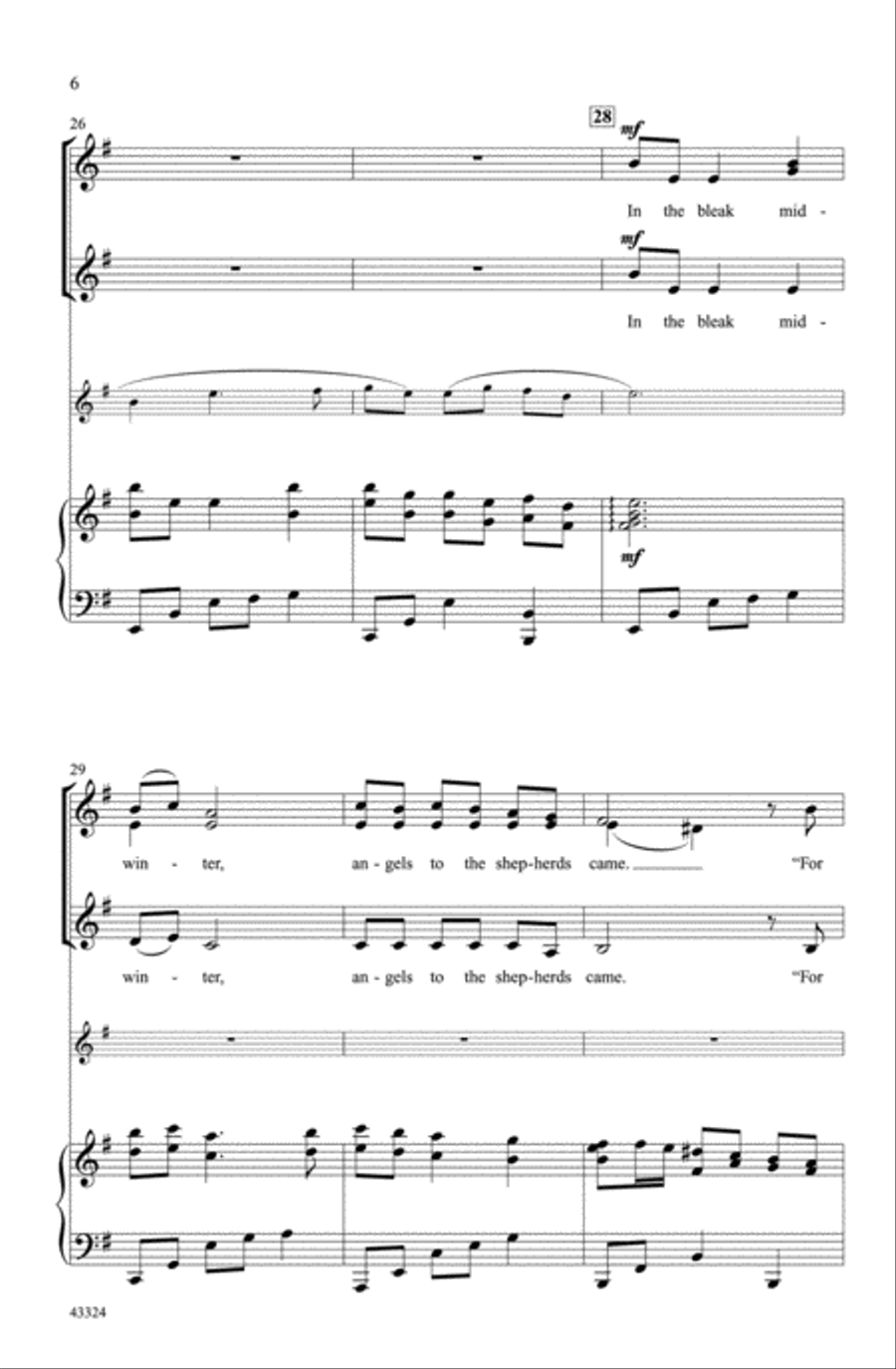 A Midwinter Carol Choir scores gallery preview page 5