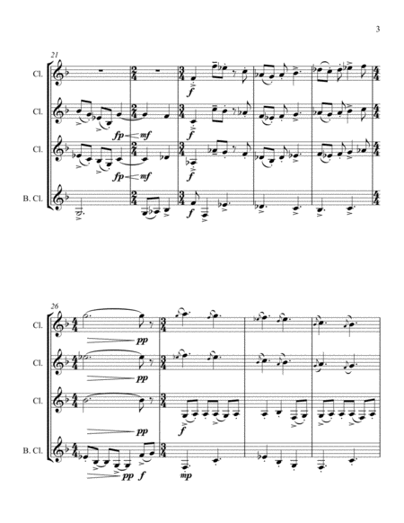 Summer Suite - Movement 3 - for Clarinet Ensemble image number null