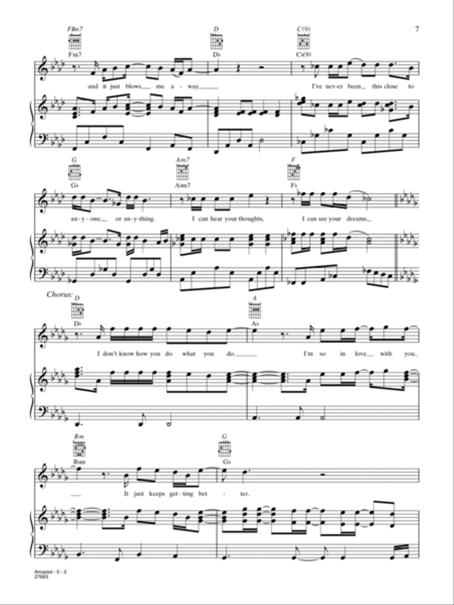 Amazed Piano, Vocal, Guitar scores gallery preview page 2