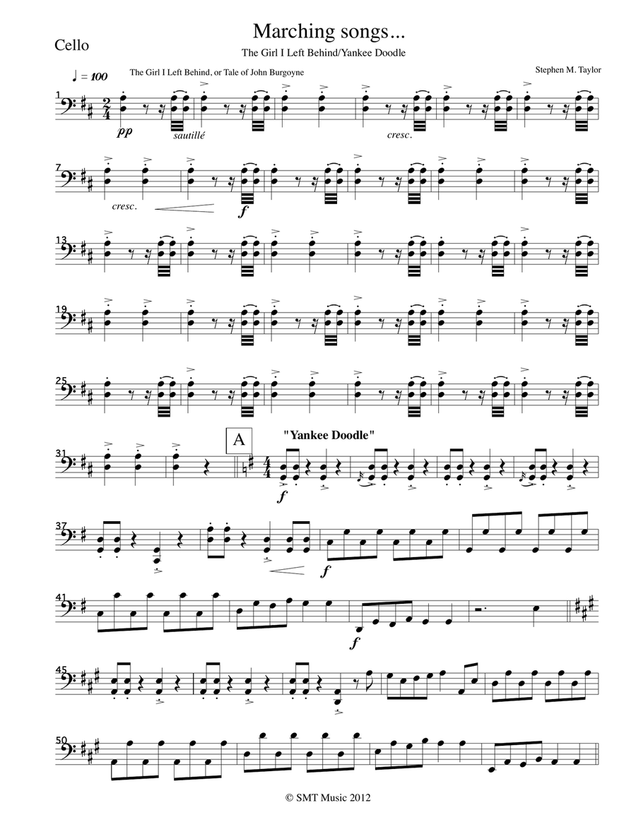 Yankee Doodle and other Marching Songs String Orchestra scores gallery preview page 3