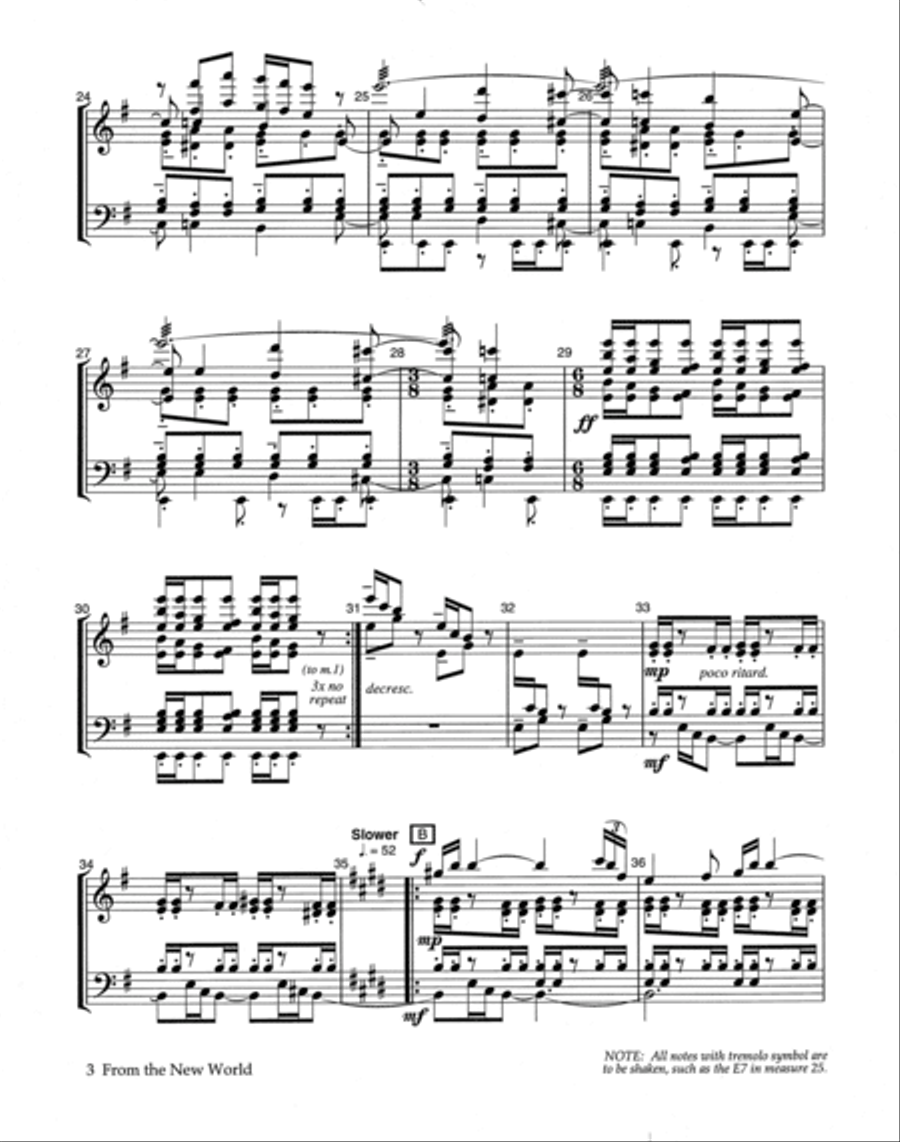 From the New World (Symphony No.9, 3rd Mvt) Handbell Choir scores gallery preview page 5