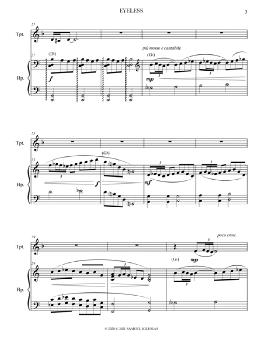Eyeless: An Account Of The Story Of Samson Small Ensemble scores gallery preview page 3