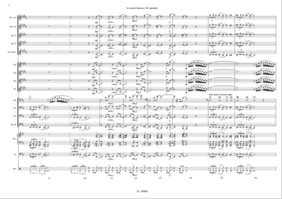 Le loup et l'agneau pour trombone solo et big band Jazz Ensemble scores gallery preview page 3