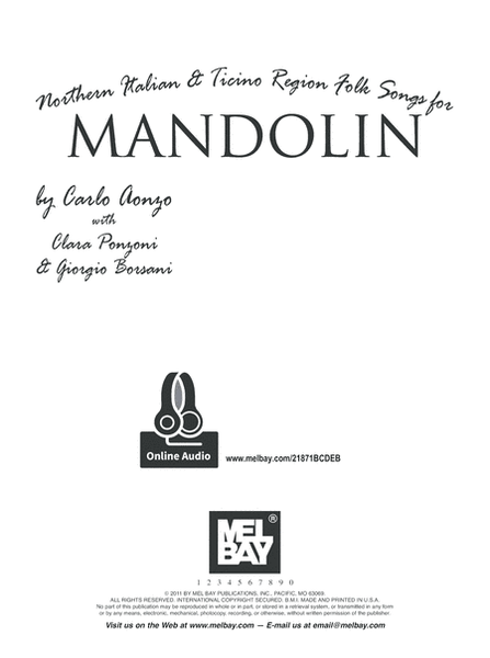 Northern Italian & Ticino Region Folk Songs for Mandolin image number null