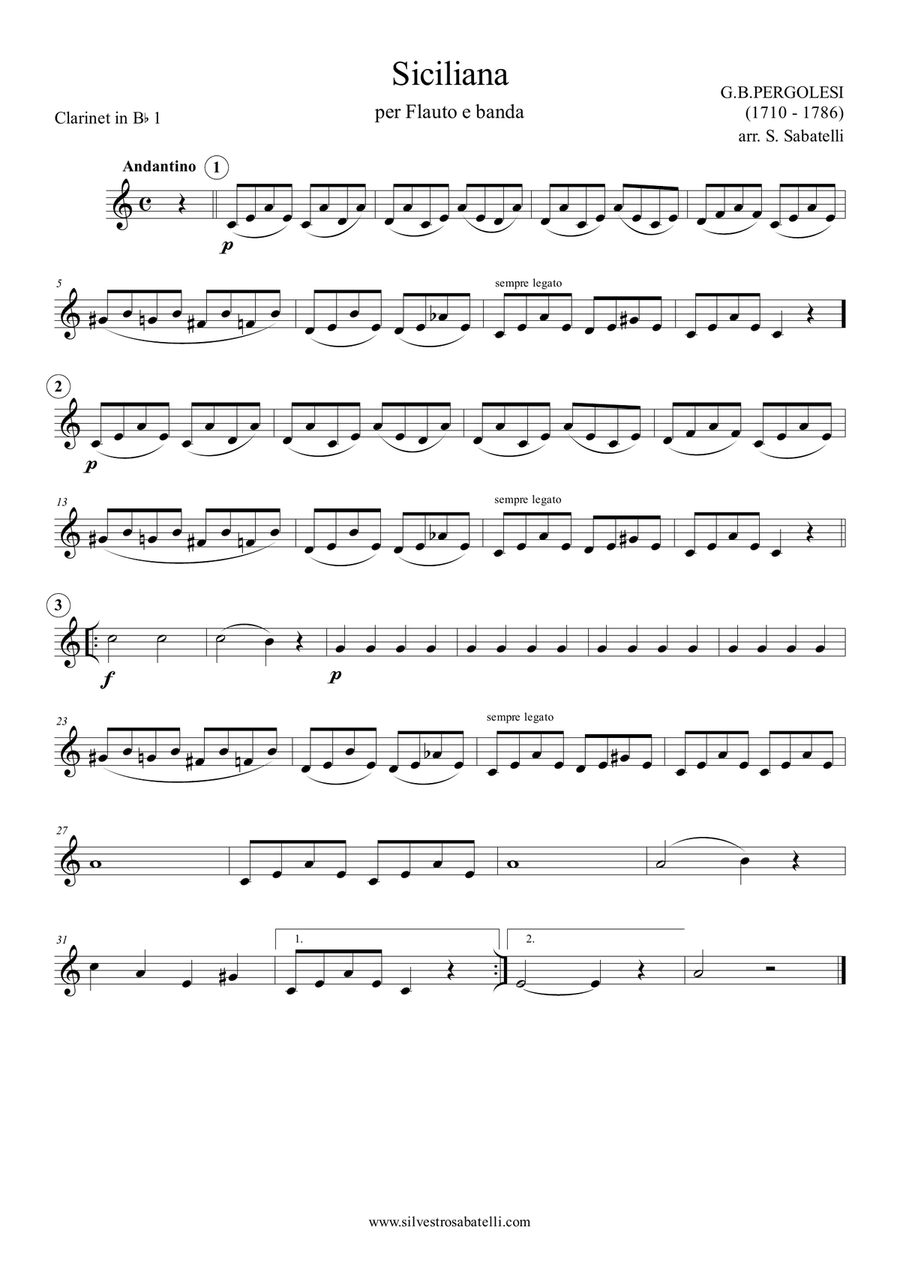 Siciliana - G. B. Pergolesi Large Ensemble scores gallery preview page 6