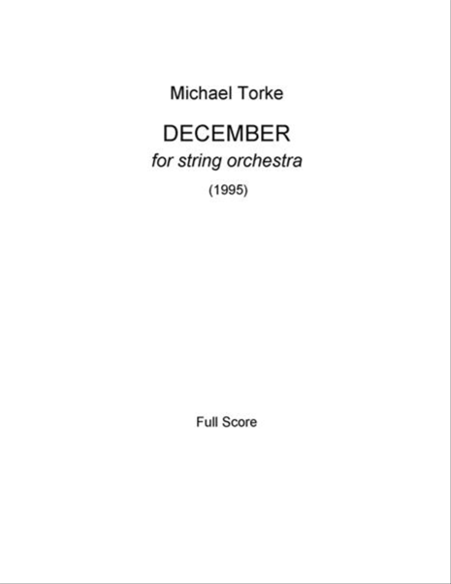 December (score) String Orchestra scores gallery preview page 1