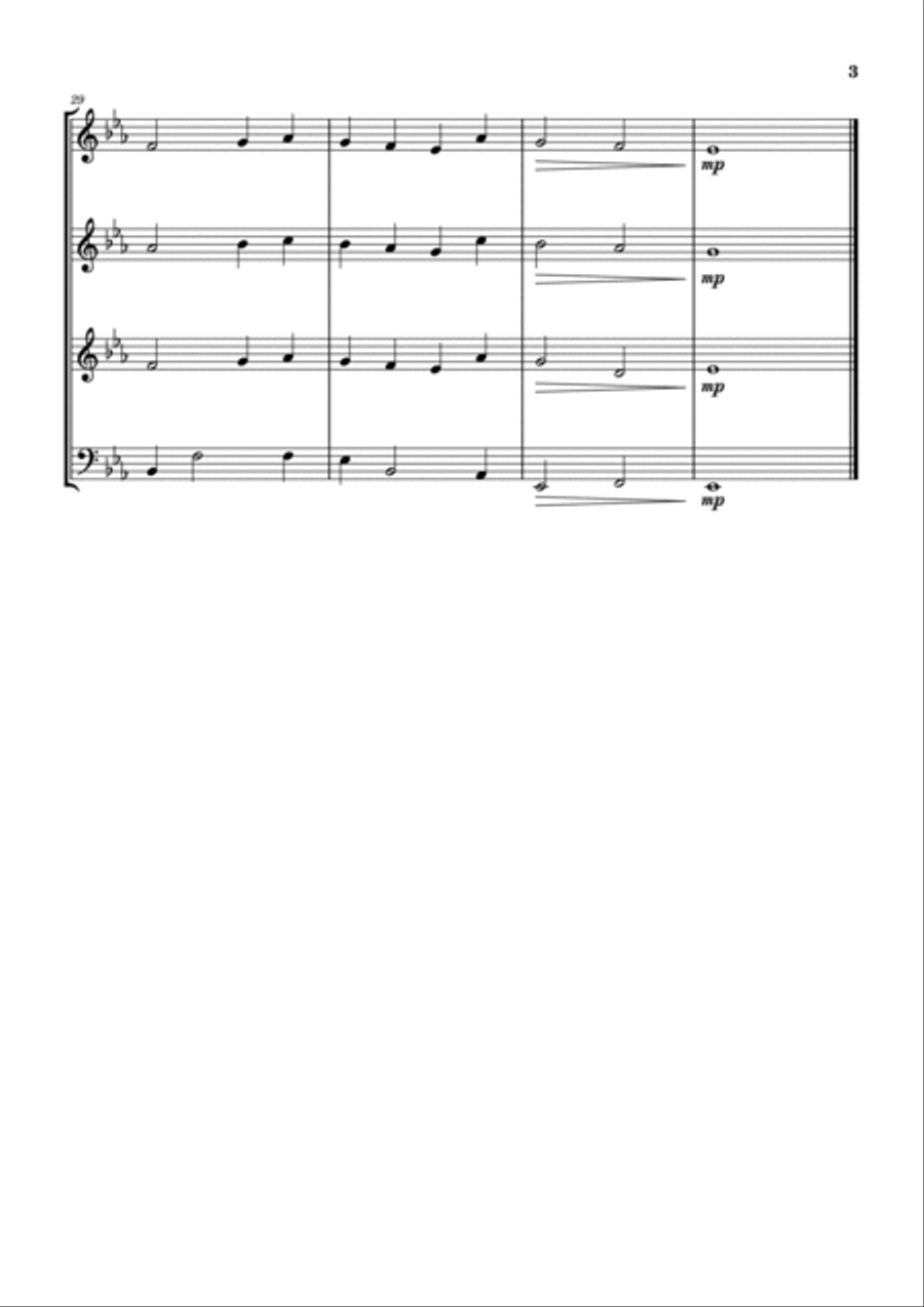 Abide With Me (Wind Quartet) Woodwind Quartet scores gallery preview page 3