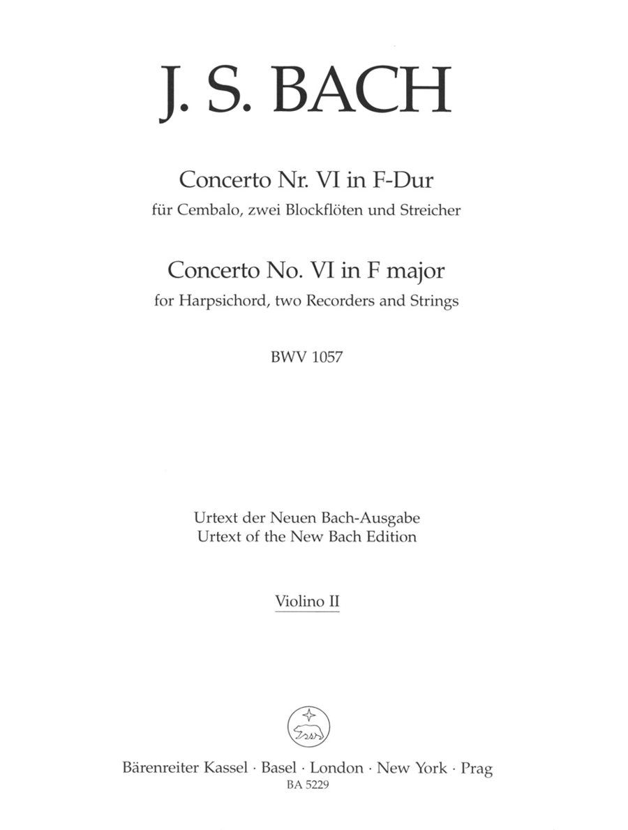 Cembalokonzert VI - Harpsichord Concerto VI