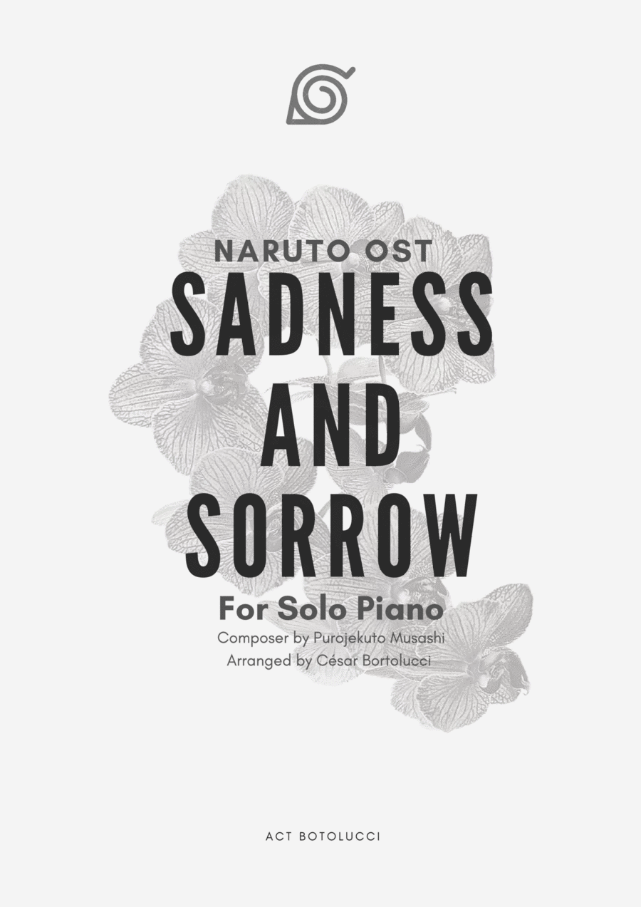 Sadness And Sorrow Easy Piano scores gallery preview page 1