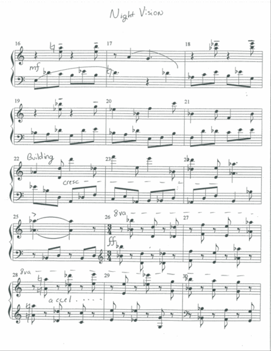 Night Vision for Violin and Piano Violin Solo scores gallery preview page 2