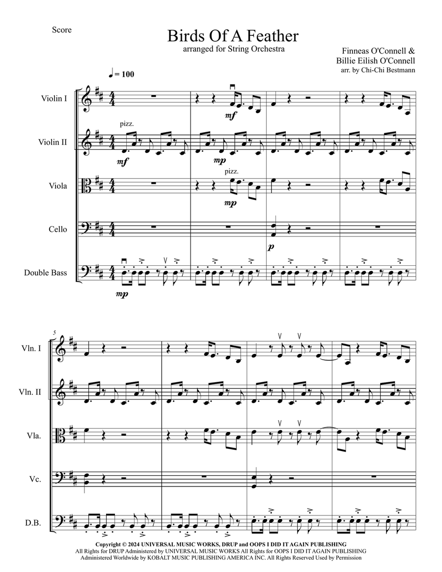 Birds Of A Feather - Score Only Chamber Music scores gallery preview page 2