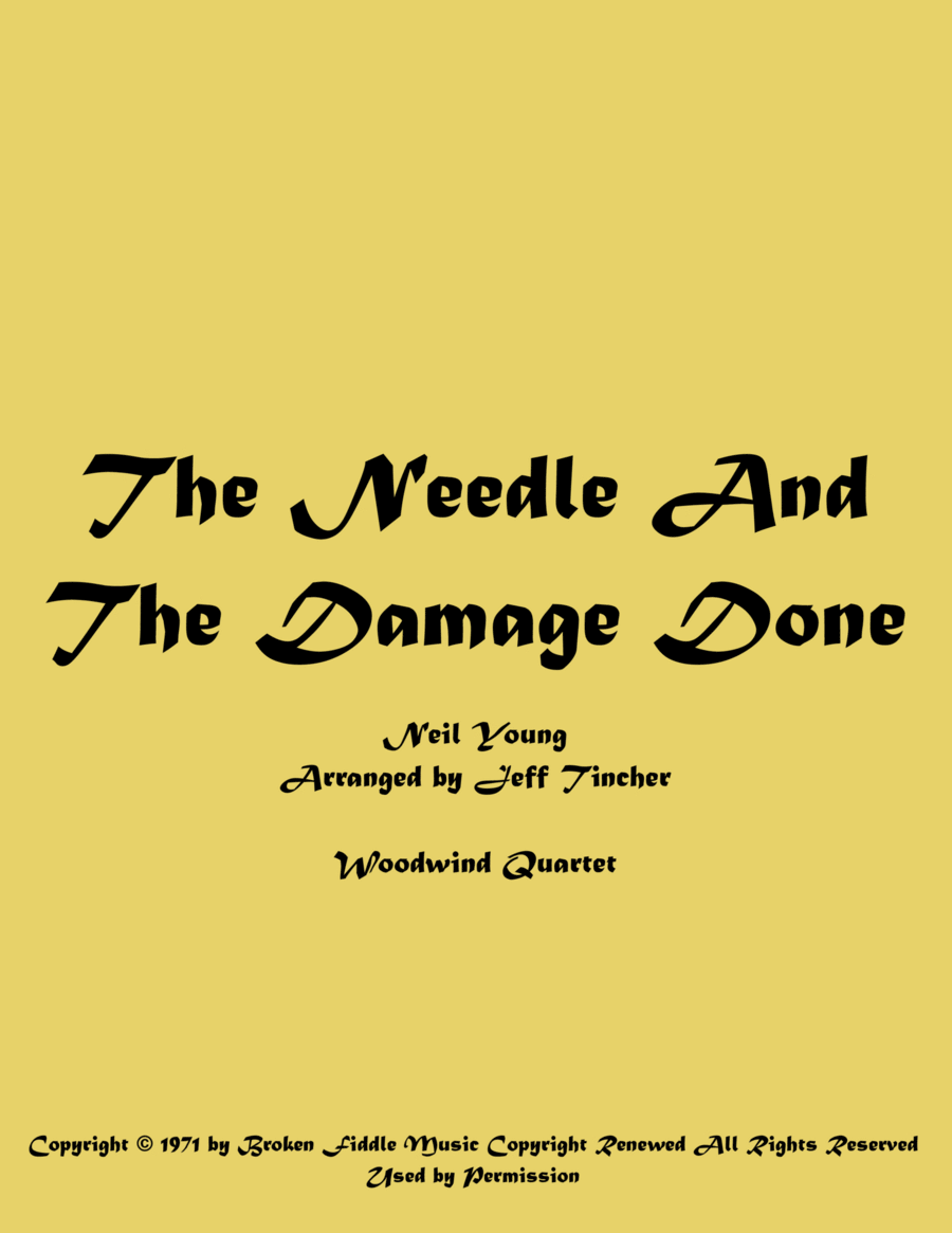 The Needle And The Damage Done Woodwind Quartet scores gallery preview page 1