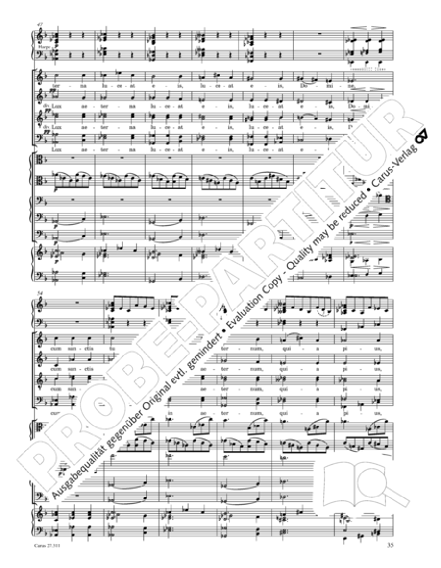 Requiem - church version (Requiem. Fassung mit kleinem Orchester) 4-Part scores gallery preview page 51