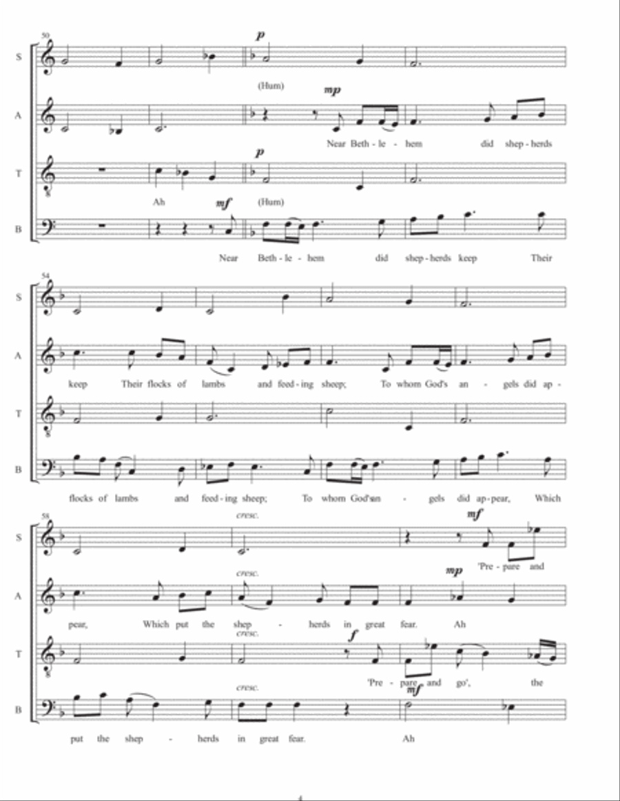 The Wexford Carol (SATB, a cappella) arranged by Sarah Jaysmith (Traditional Irish carol) 4-Part scores gallery preview page 4