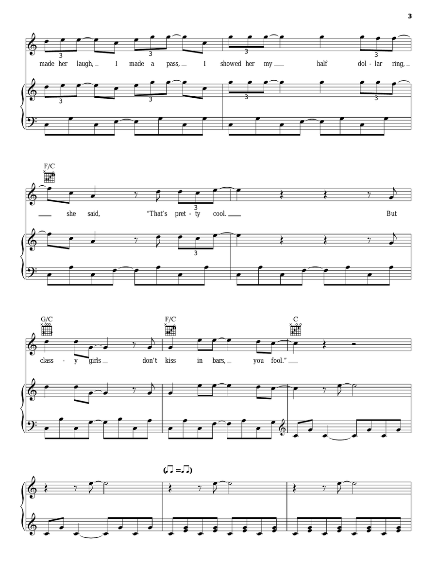 Classy Girls Piano, Vocal, Guitar scores gallery preview page 3