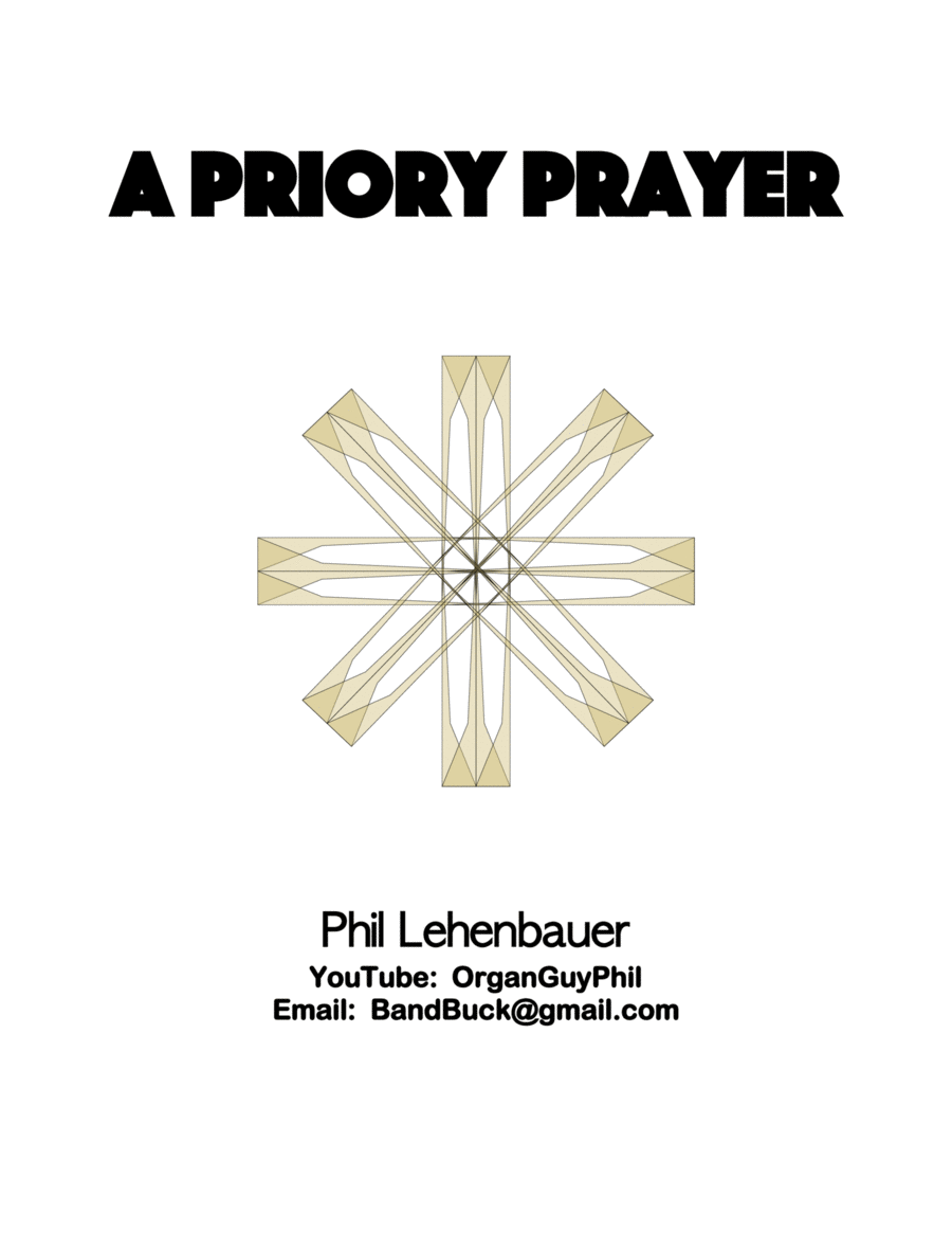 A Priory Prayer, organ work by Phil Lehenbauer Organ Solo scores gallery preview page 1