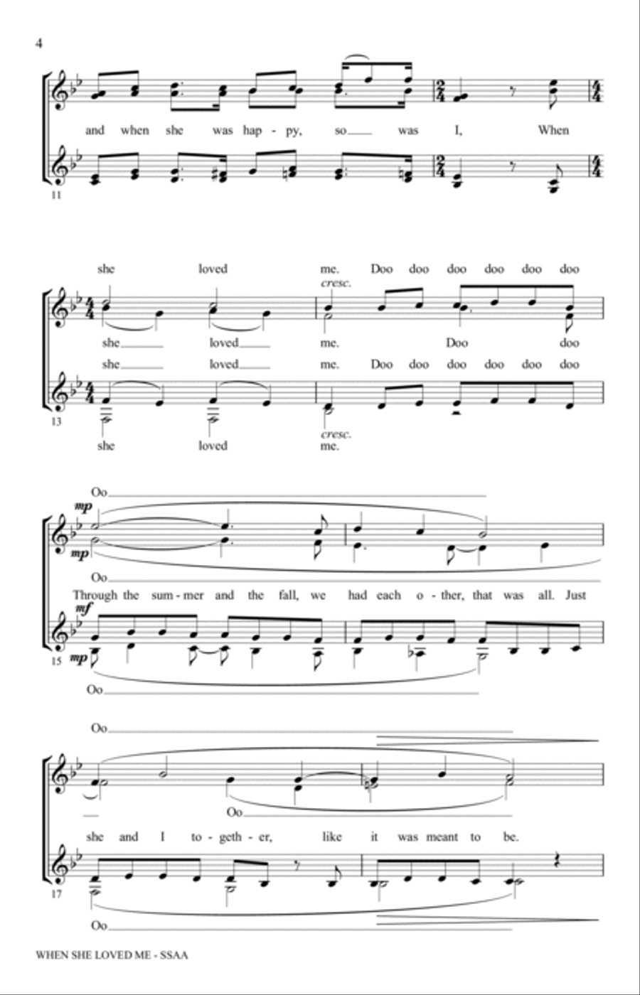 When She Loved Me (from Toy Story 2) (arr. Philip Lawson) SSA scores gallery preview page 2