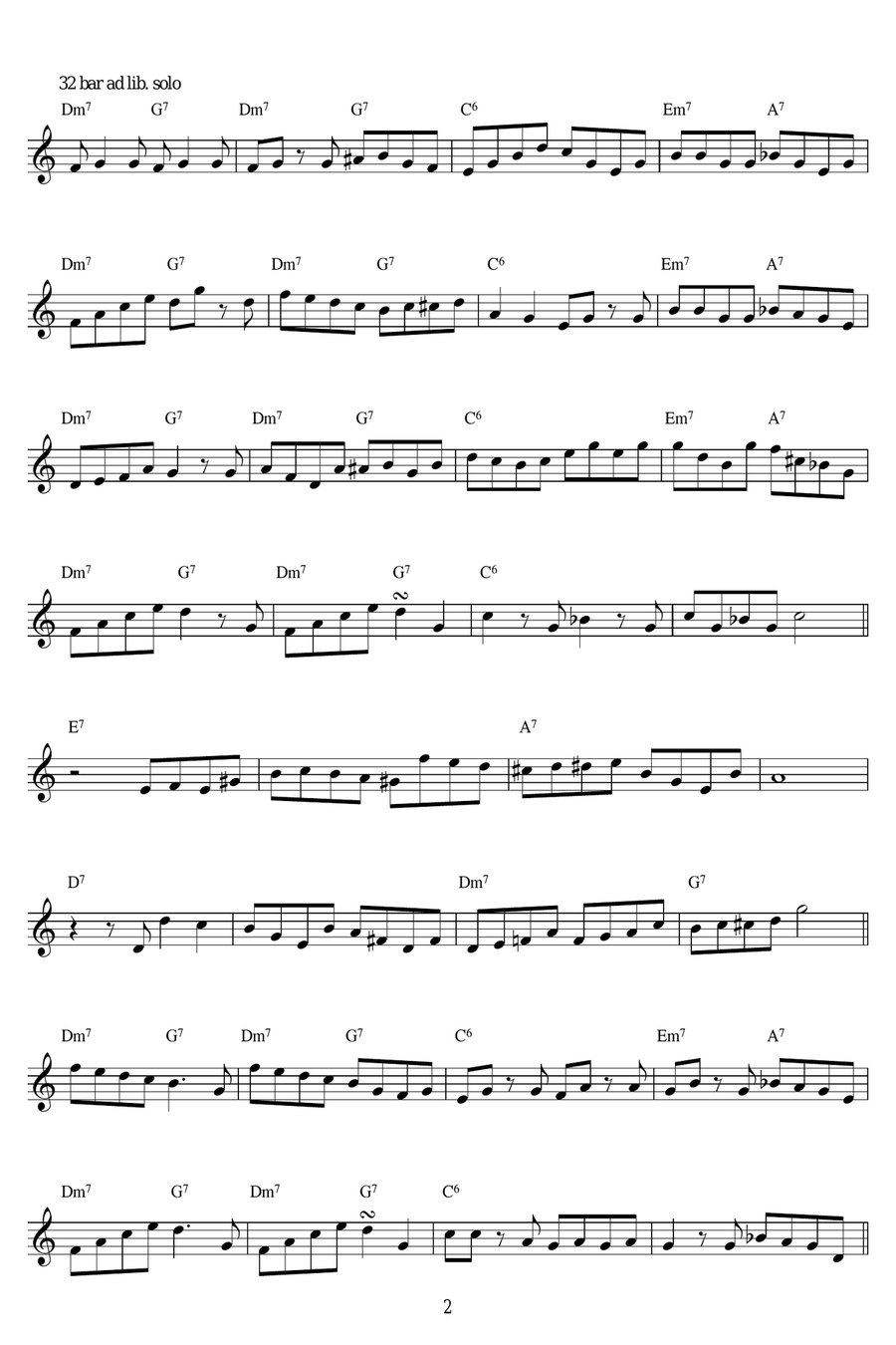 Perdido Clarinet Solo scores gallery preview page 2