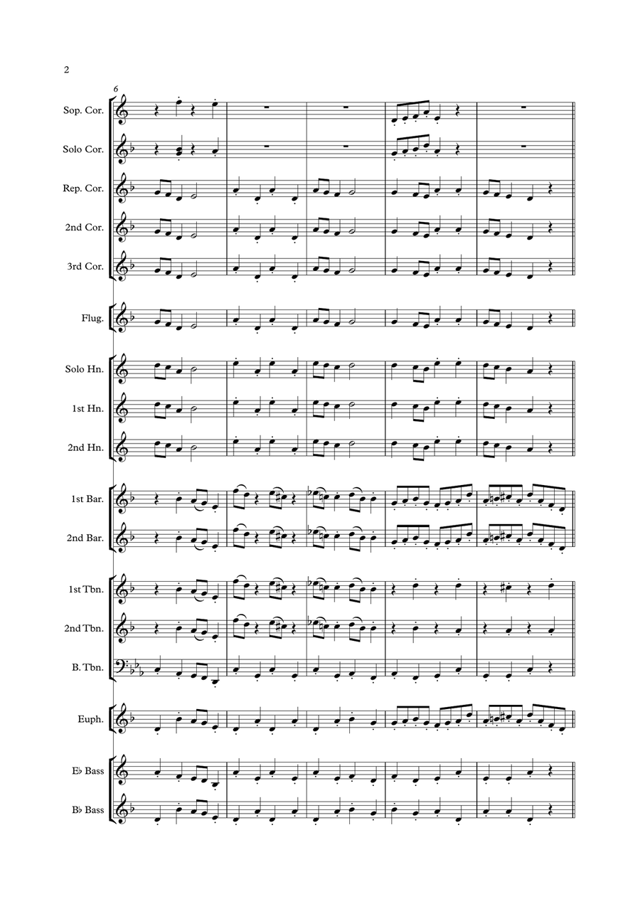 Oompa-loompa-doompadee-doo Brass Band scores gallery preview page 2
