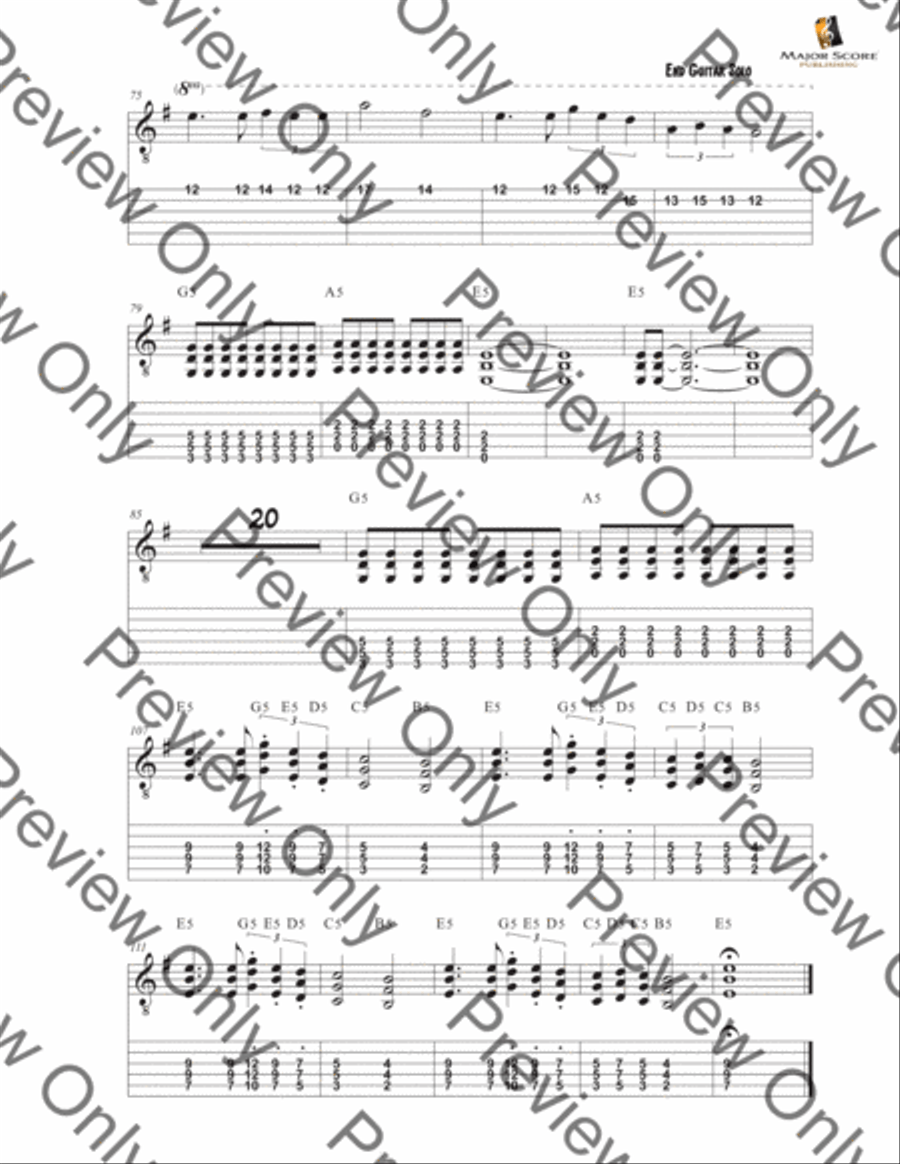 Seven Nation Army Guitar Tablature scores gallery preview page 3