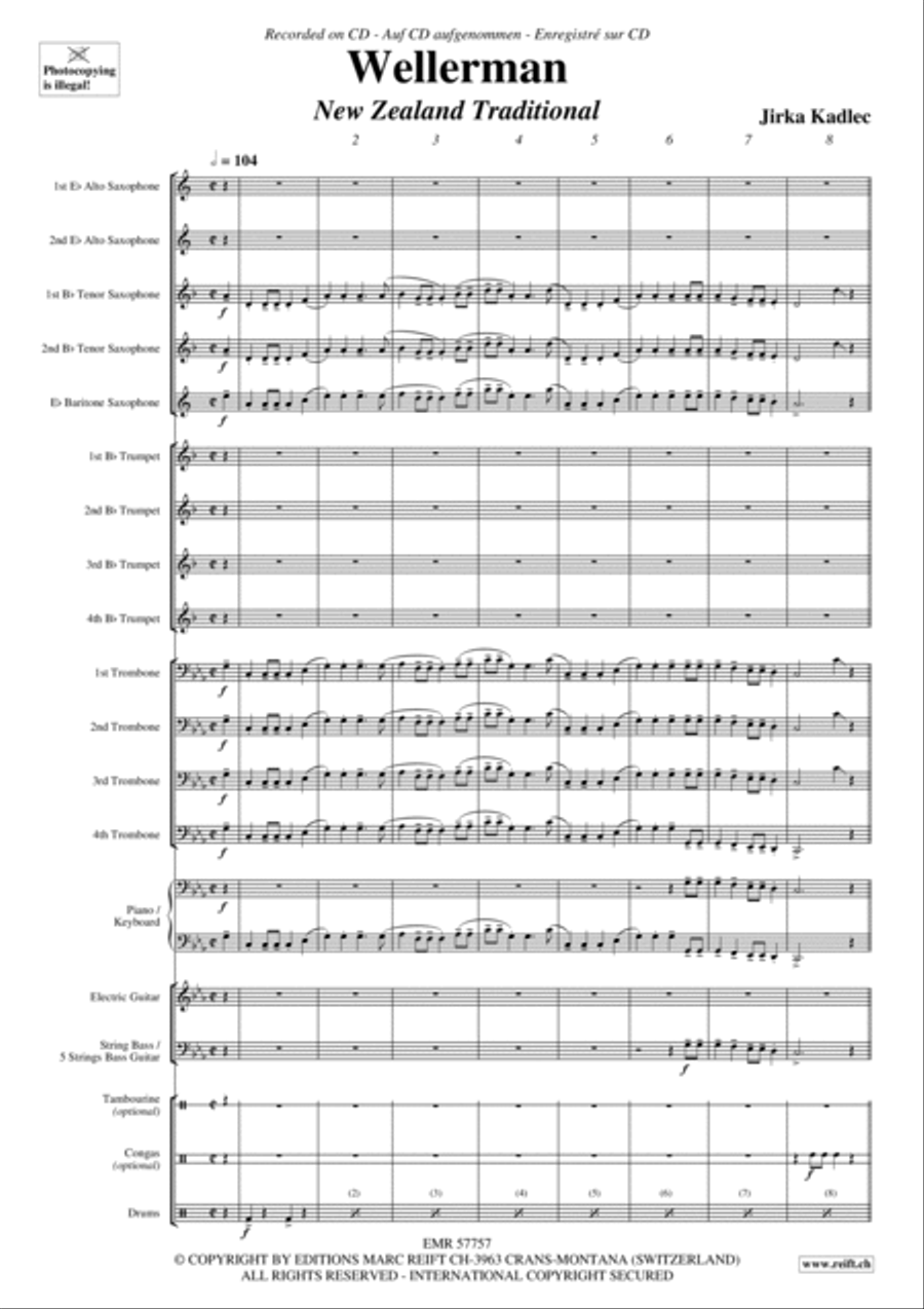 Wellerman Big Band scores gallery preview page 3