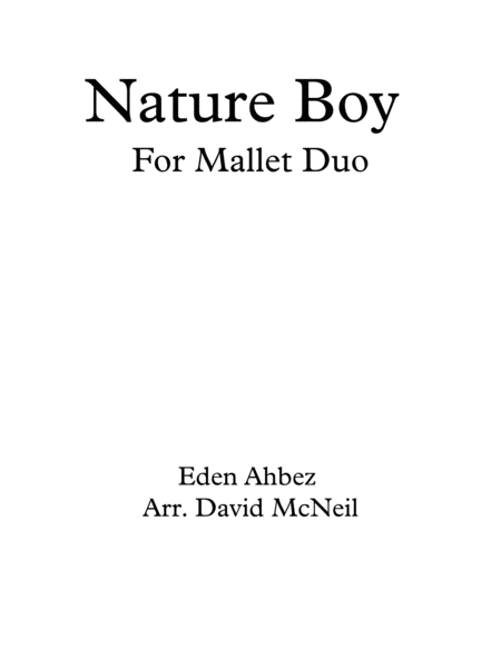 Nature Boy for Mallet Duo
