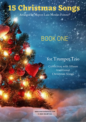 Book cover for 15 Christmas Songs (BOOK 1) - Trumpet Trio