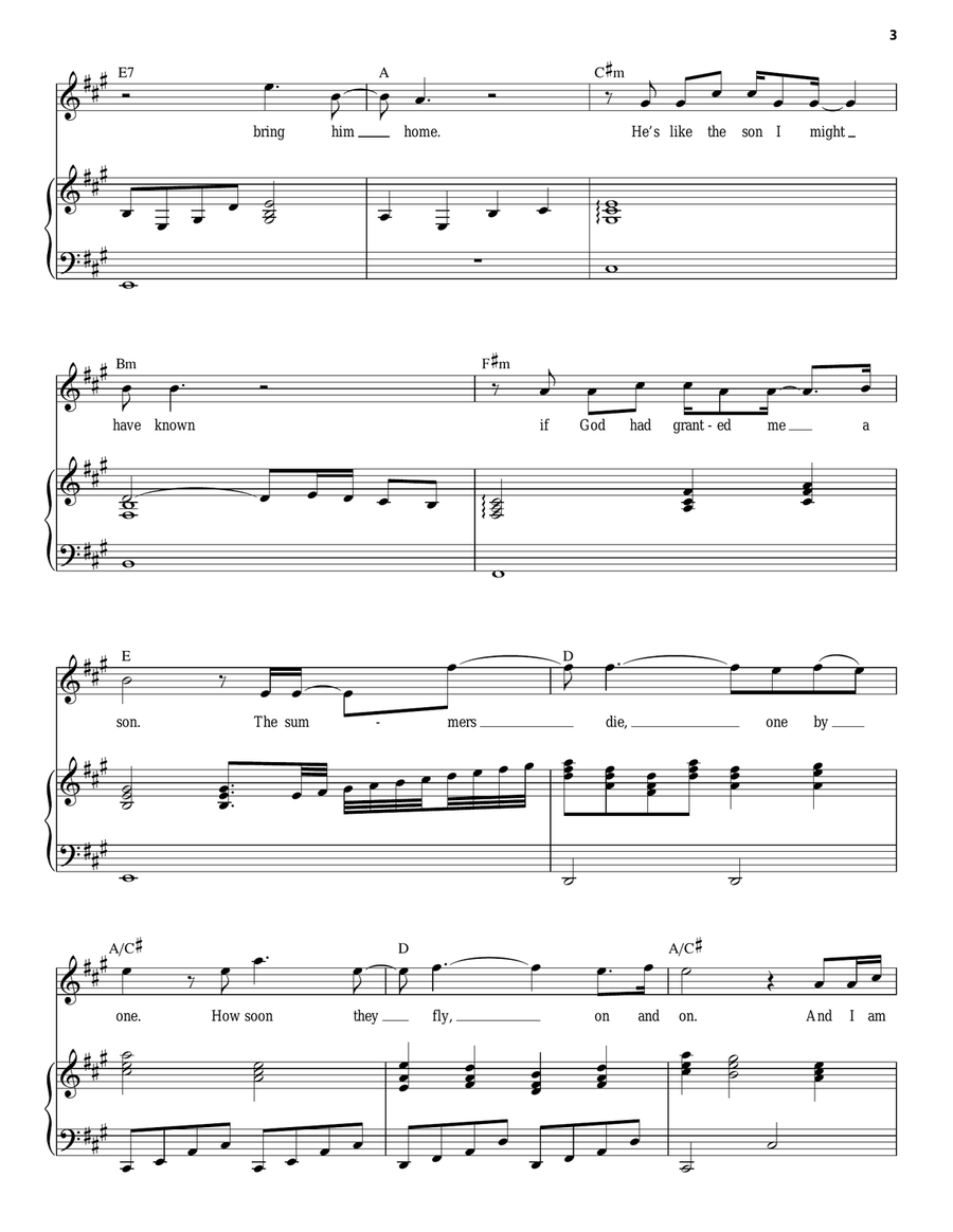 Bring Him Home Bring Him Home Piano, Vocal scores gallery preview page 3