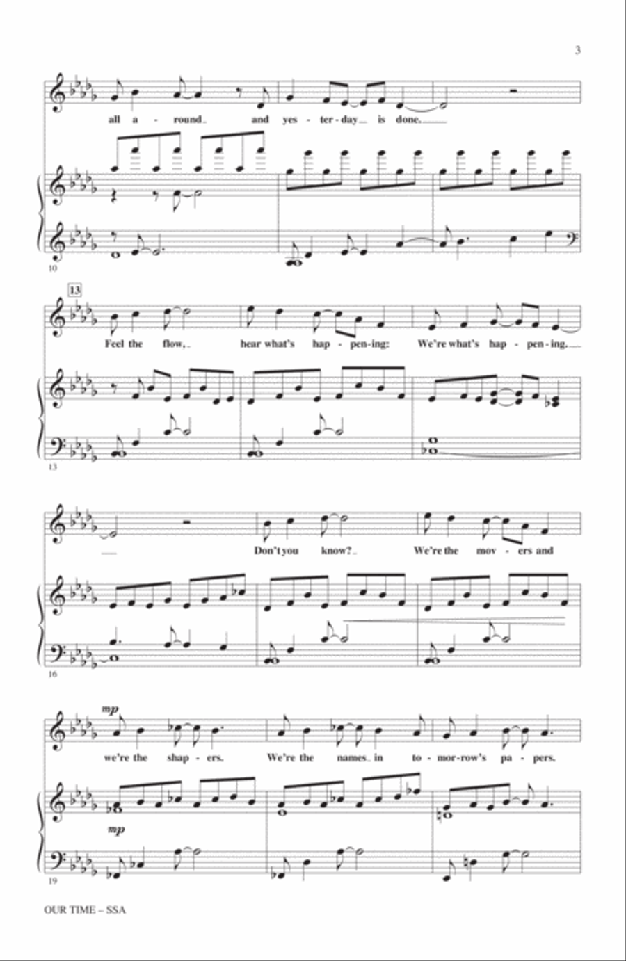 Our Time (from Merrily We Roll Along) (arr. Mac Huff) SSA scores gallery preview page 2