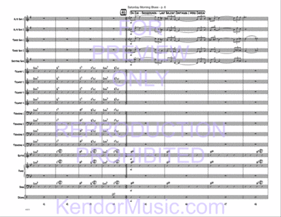 Saturday Morning Blues Saturday Morning Blues Jazz Ensemble scores gallery preview page 7