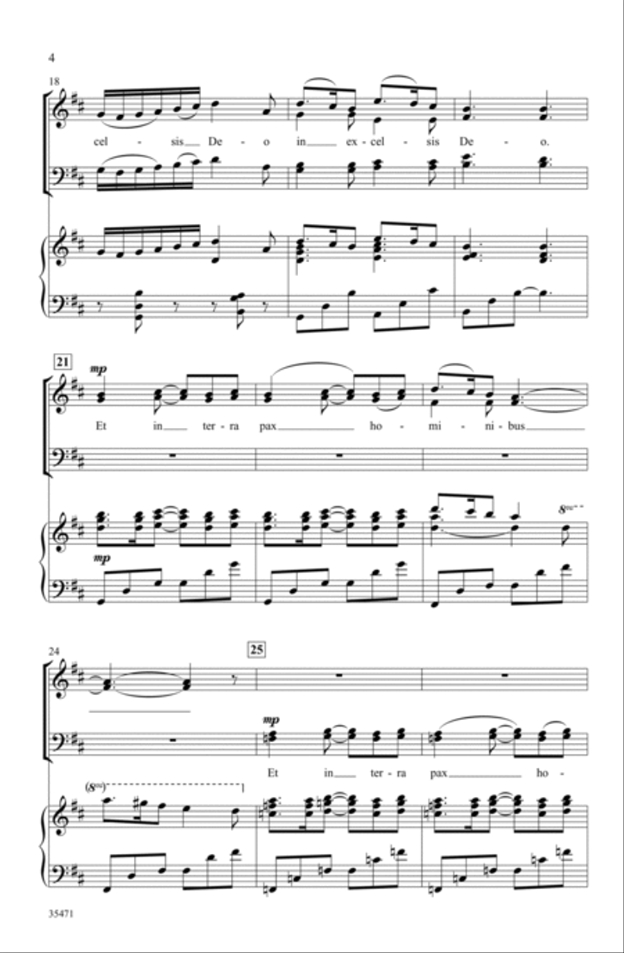 Gloria 4-Part scores gallery preview page 3