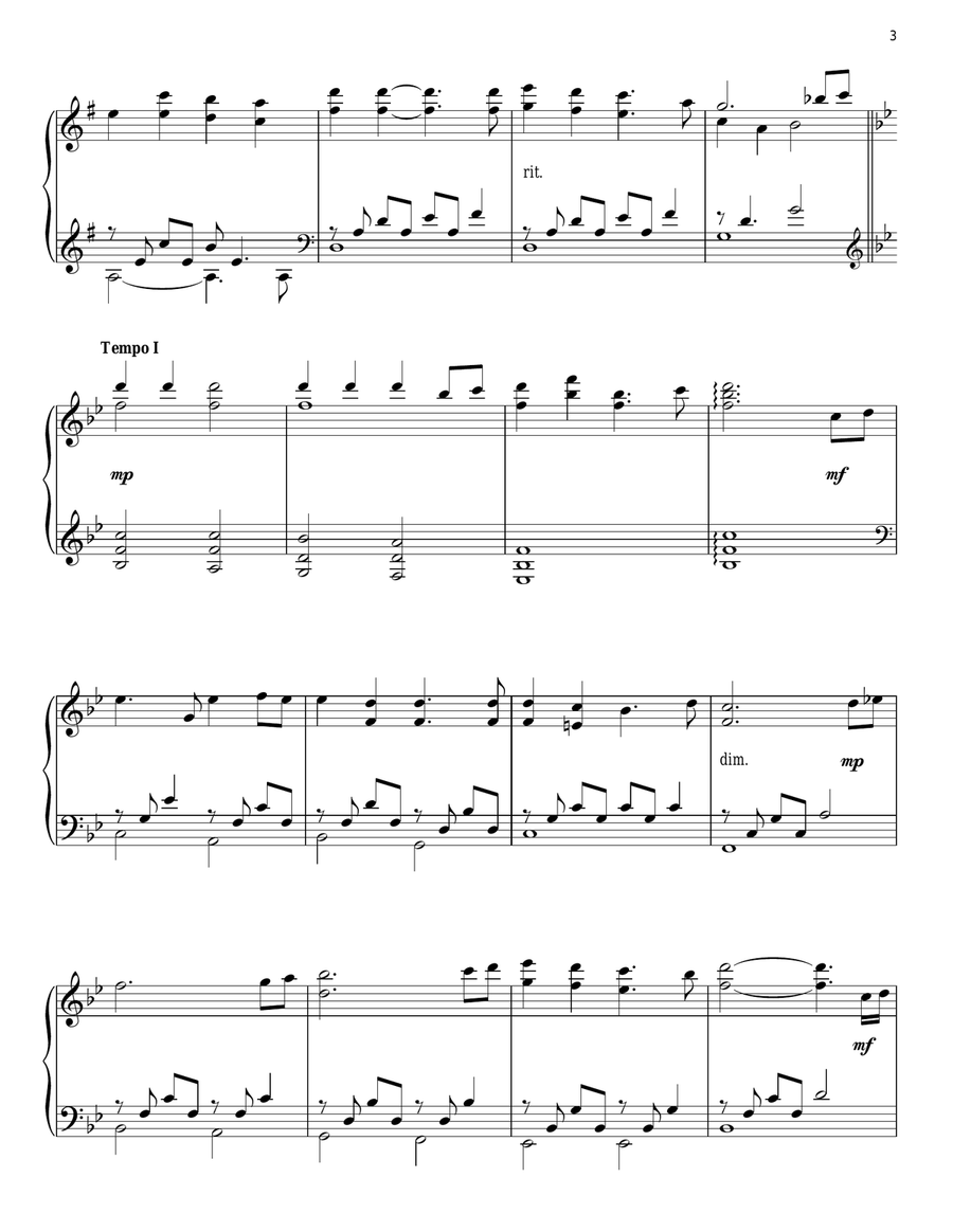 Jingle Bells Piano Solo scores gallery preview page 3