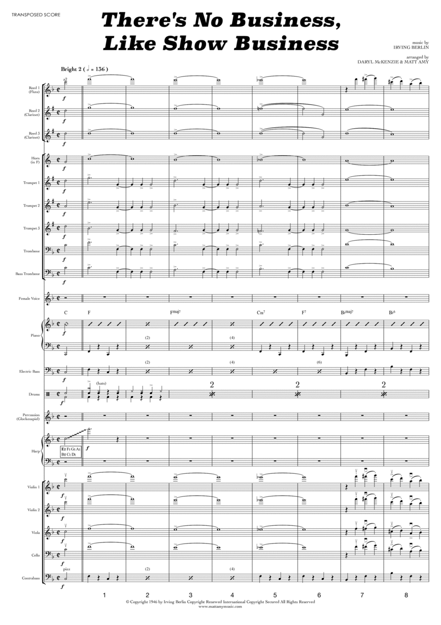 There's No Business Like Show Business Full Orchestra scores gallery preview page 1