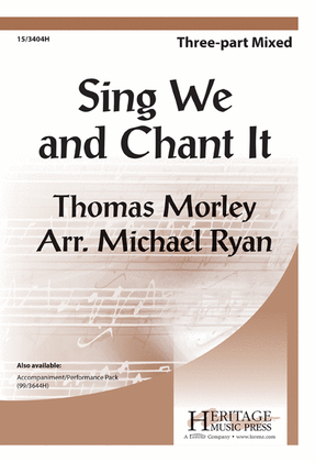 Book cover for Sing We and Chant It