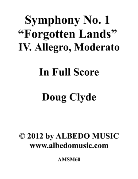Symphony No.1 "Forgotten Lands", Movement IV. Allegro, Moderato image number null